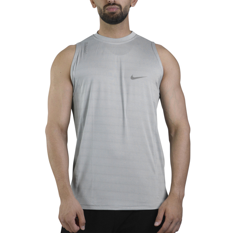 رکابی ورزشی مردانه نایک مدل GMS-Dri Fit-00011  طوسی روشن