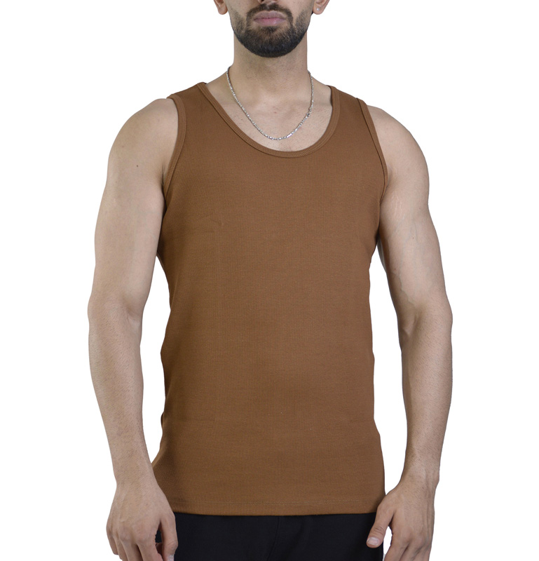 رکابی تنک تاپ کبریتی مردانه کچ مدل 4B0233 قهوه ای روشن