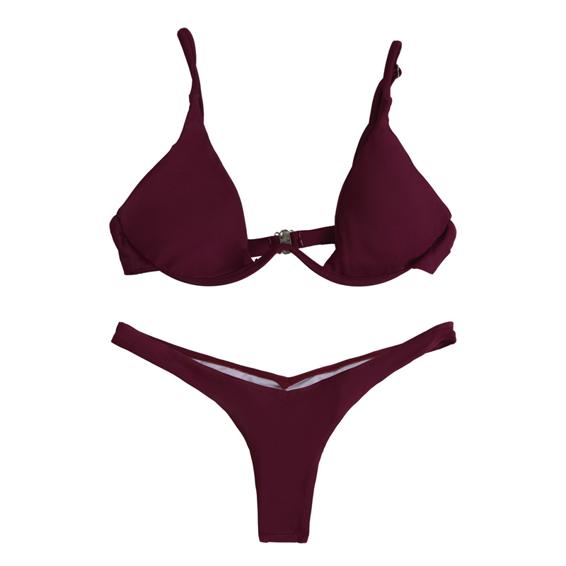 ست بیکینی زنانه مدل 4B0173 زرشکی