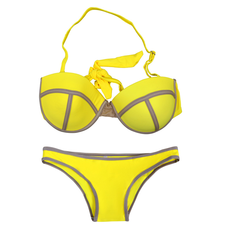 ست بیکینی زنانه مدل 4B0183 زرد