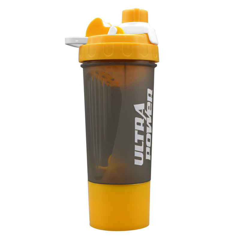 شیکر ورزشی دو تیکه اولترا پاور مدل Ebi دودی درب پیجی ظرفیت 0.7 لیتر