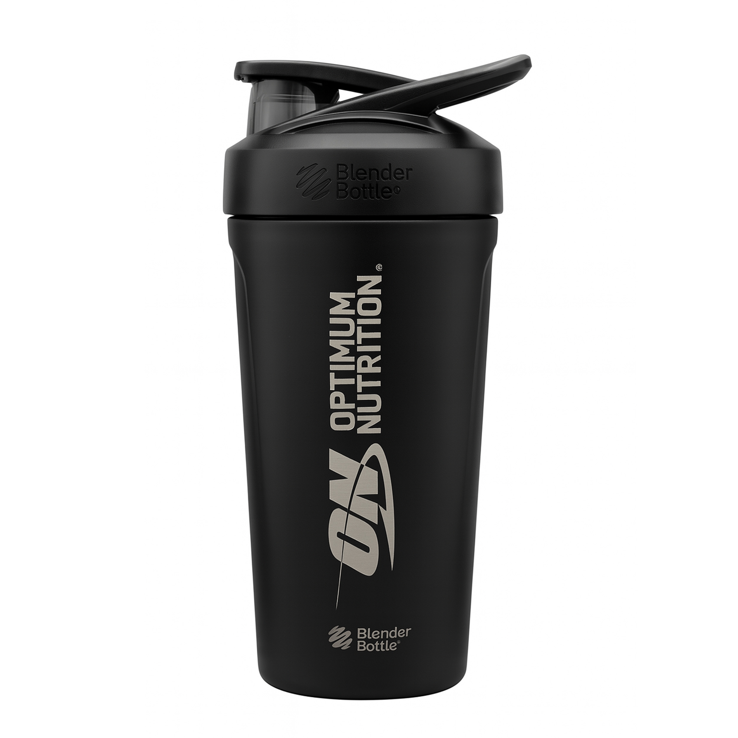شیکر یک تیکه استیل دو جداره بلندر باتل اورجینال مدل Optimum Nutrition ظرفیت 0.6 لیتر