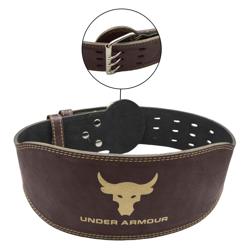 کمربند بدنسازی آندر آرمور عرض سگک 8cm مدل ELM-Rock 403E1050 سگکی قهوه ای روشن