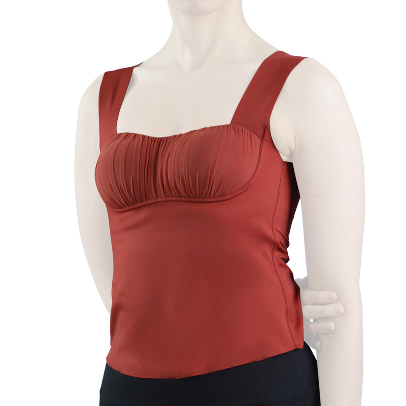 تاپ کاپ‌دار ورزشی زنانه مدل 6030 زرشکی