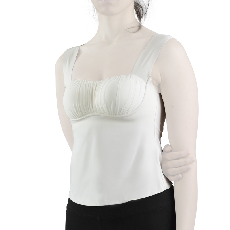 تاپ کاپ‌دار ورزشی زنانه مدل 6030 شیری