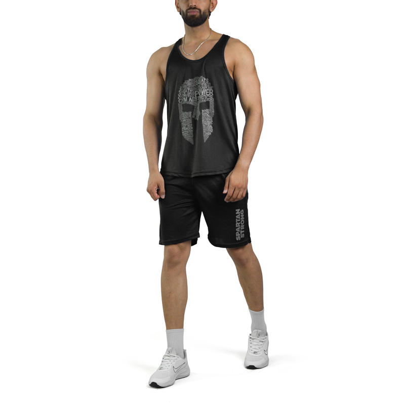 ست رکابی و شلوارک ورزشی مردانه  گلادیاتور پاور مدل PY-4C0443 مشکی