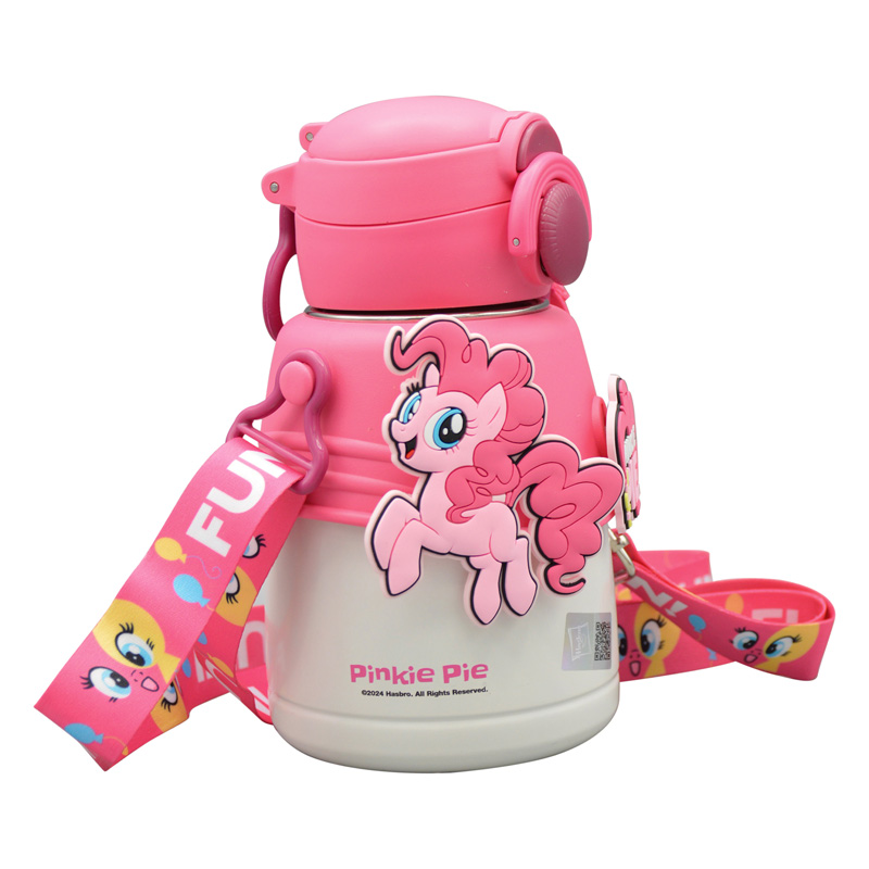 بطری و تراول ماگ پونی کوچولو بچگانه مدل Pinky Pie ظرفیت 0.6 لیتر