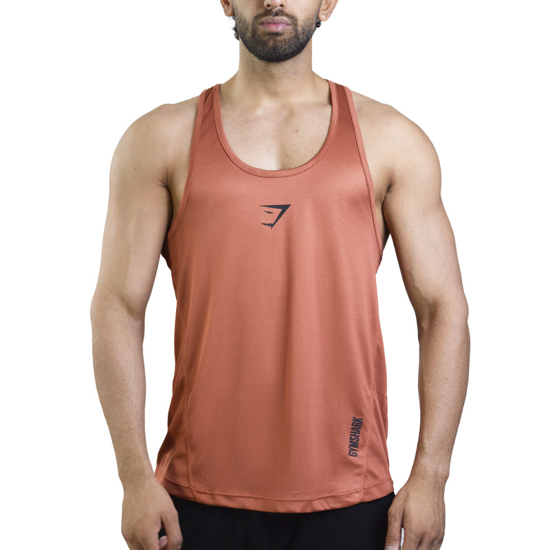 رکابی ورزشی مردانه جیم شارک مدل PY-4D0498 آجری