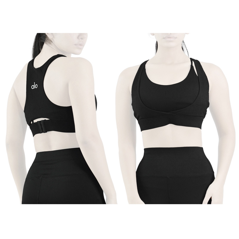 نیم تنه ورزشی زنانه الو مدل ES936 مشکی
