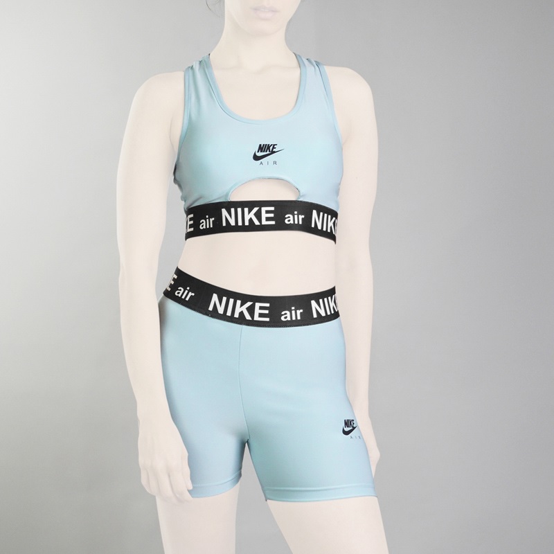 ست نیمتنه و کشالهبند ورزشی زنانه نایک مدل 792E3VHD- آبی روشن