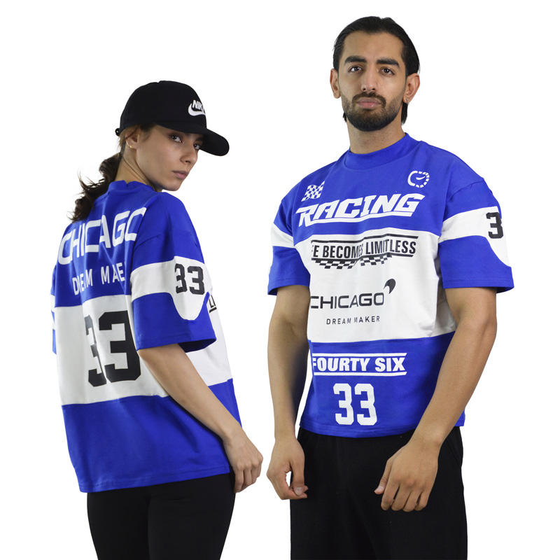 تیشرت اسپرت ریسینگ شیکاگو مدل ZRA-4D0558 آبی