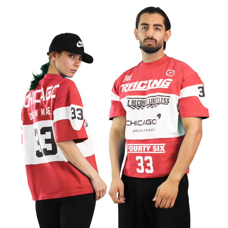 تیشرت اسپرت ریسینگ شیکاگو مدل ZRA-4D0558 صورتی