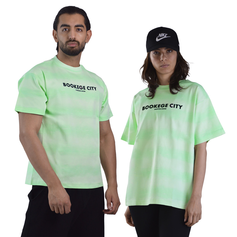 تیشرت باکسی اسپرت توبن هوم مدل X053 سبز آدامسی