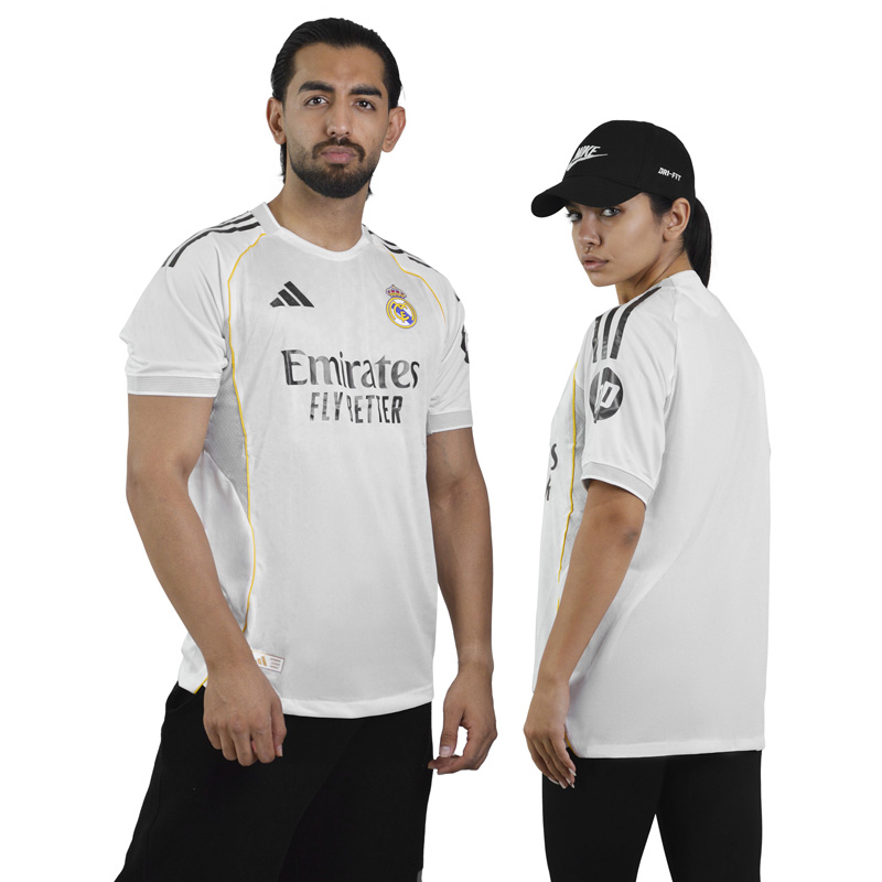 تیشرت فوتبالی پلیری رئال مادرید مدل Adidas-2025-26 سفید