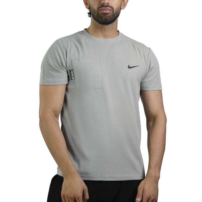 تیشرت ورزشی مردانه نایک مدل 3045 طوسی