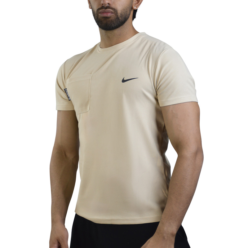 تیشرت ورزشی مردانه نایک مدل 3045 کرم