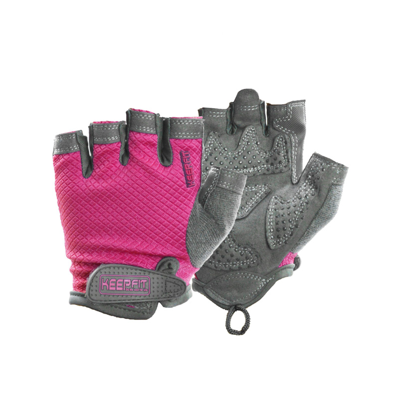 دستکش بدنسازی زنانه کیپ فیت مدل 404D0581 صورتی تیره