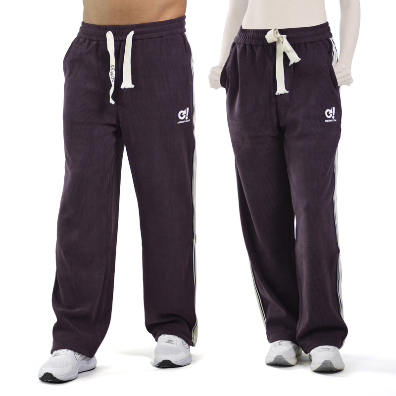 شلوار مخمل کبریتی اسپرت لوشنجی مدل LSJ 2382 بادمجانی