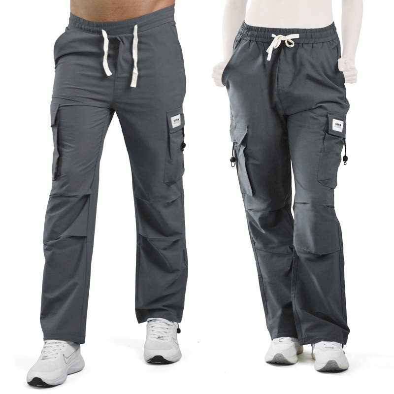 شلوار کارگو دمپا کش اسپرت مدل D6269 طوسی