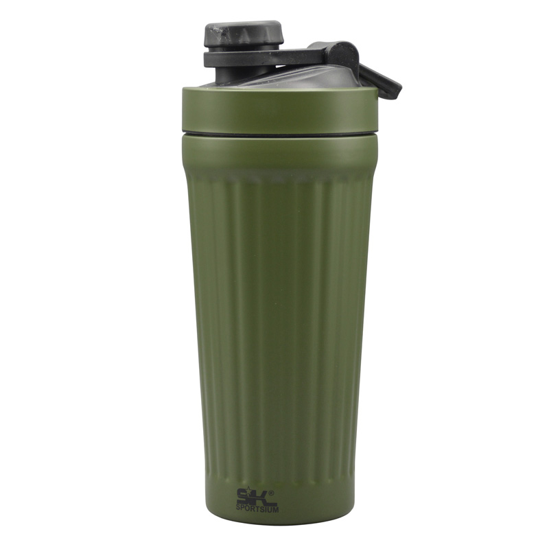 شیکر استیل ورزشی یک تیکه اسپورتیوم مدل Grooved ظرفیت 0.75 لیتر