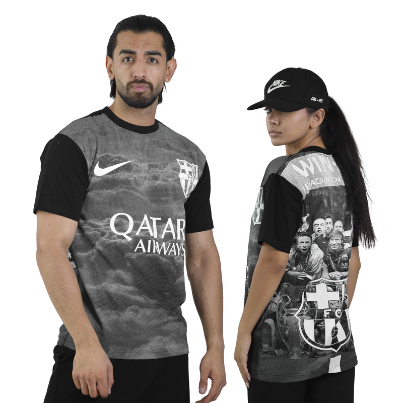 تیشرت فوتبالی بارسلونا مدل Nike-ZRA-4D0673 مشکی