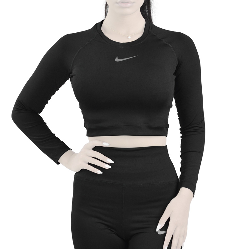 نیم تنه آستین بلند ورزشی زنانه نایک مدل SRN-31331 مشکی