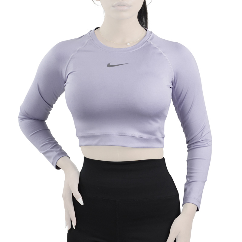 نیم تنه آستین بلند ورزشی زنانه نایک مدل SRN-31331 یاسی