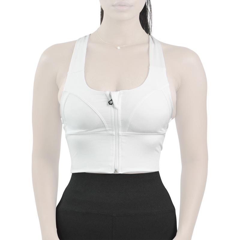 نیم تنه زیپ دار ورزشی زنانه نایک مدل SRN-4F0683 سفید