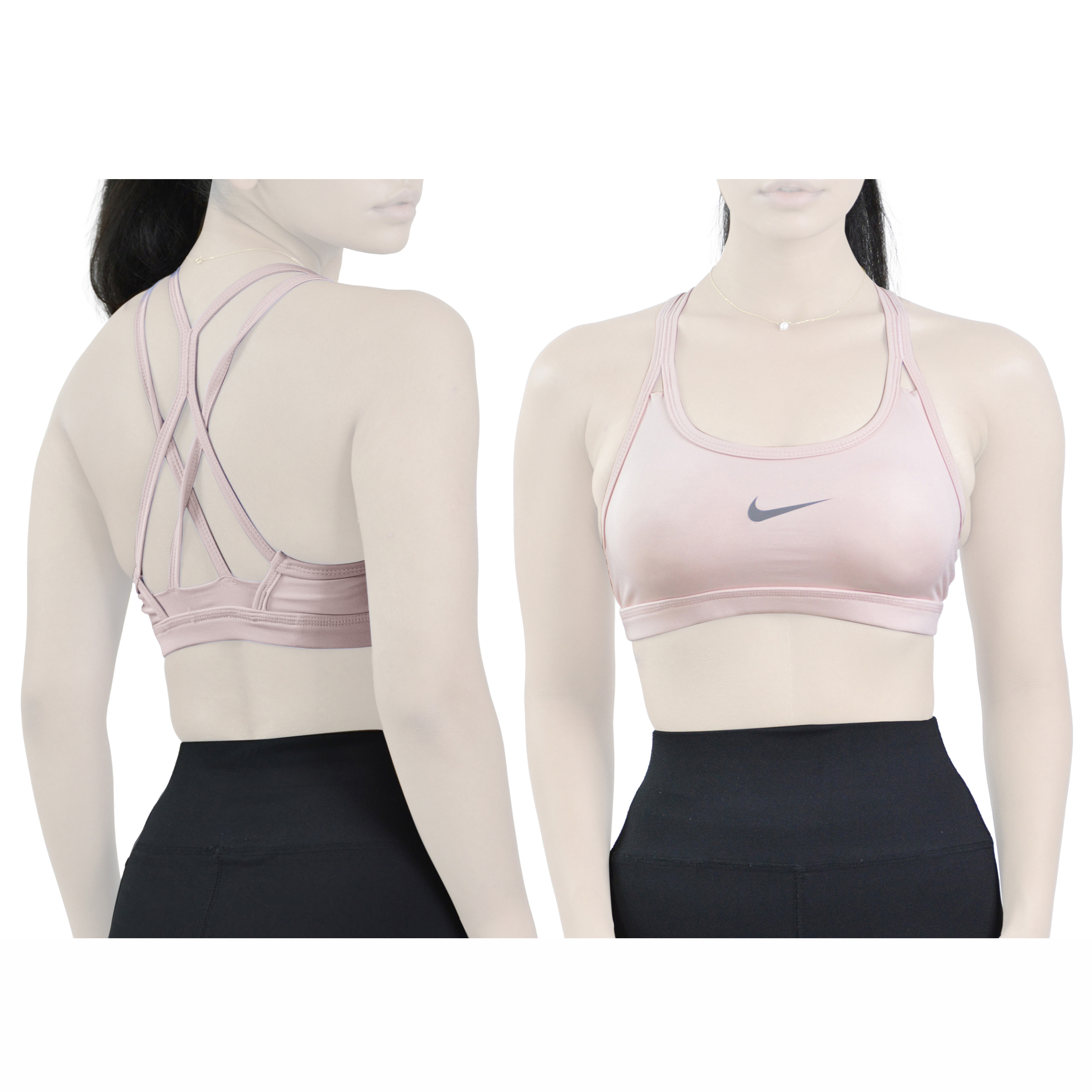 نیم تنه ورزشی زنانه نایک مدل SRN-4F0688 صورتی روشن