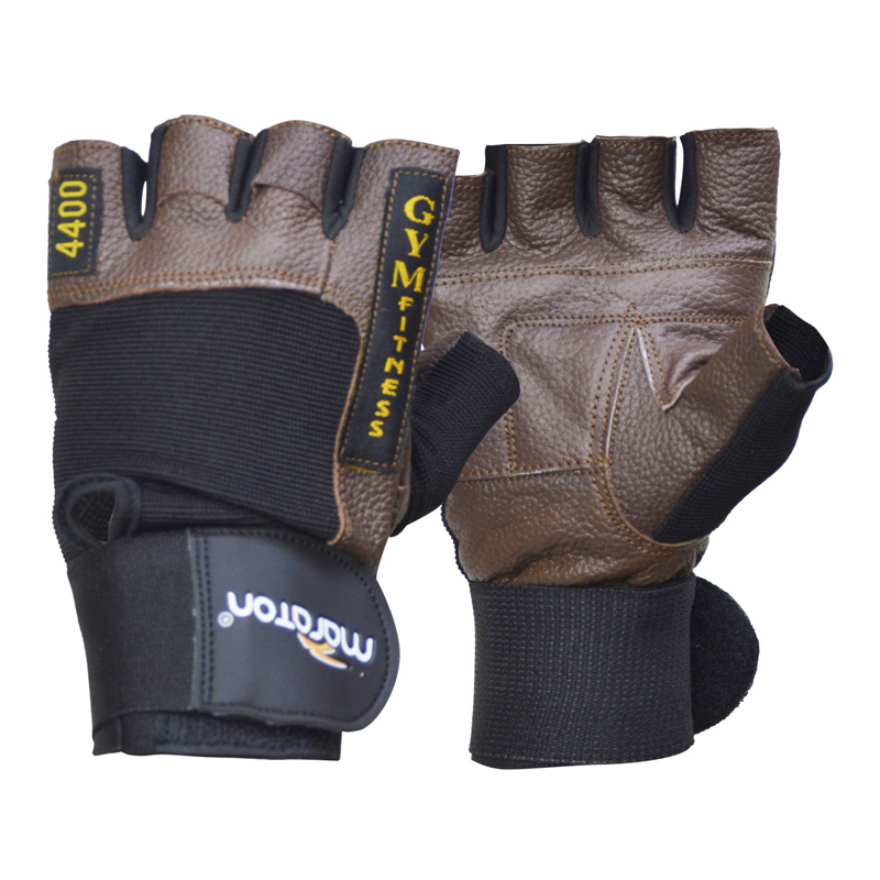 دستکش بدنسازی ماراتن مدل 4400 قهوه ای تیره