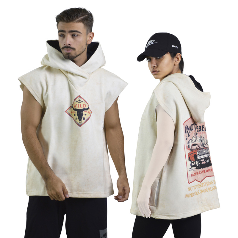 هودی آستین حلقه ای اسپرت سنگشور توکرکی مدل SPL-4F0698 شیری