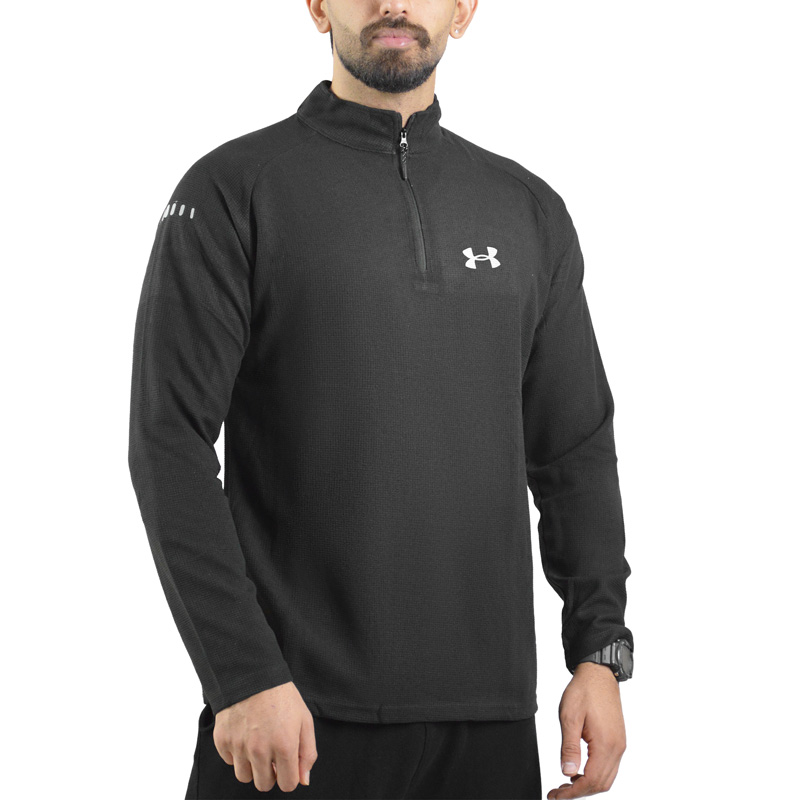 استرج نیم زیپ ورزشی مردانه آندر آرمور مدل Heat Gear-410 مشکی