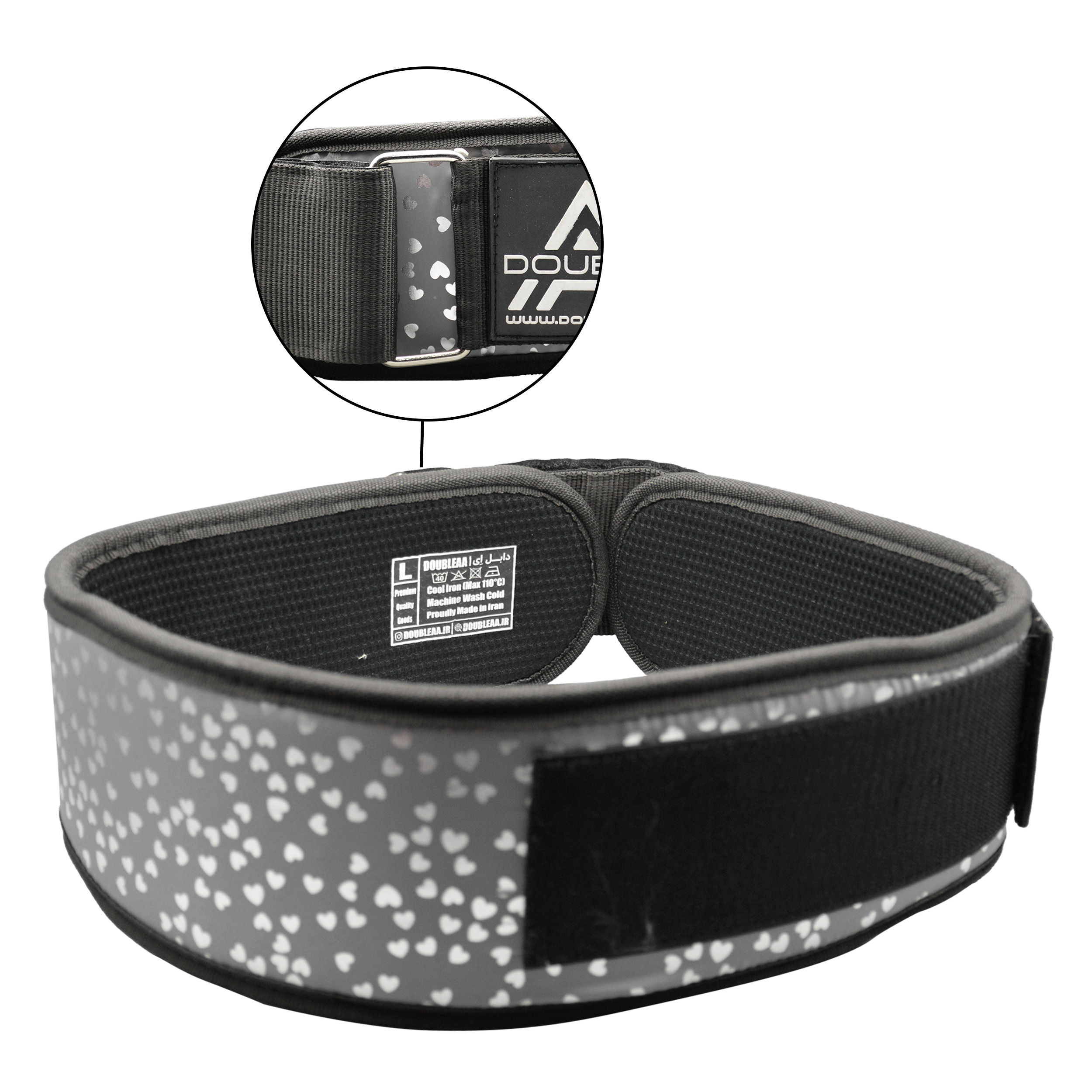 کمربند بدنسازی زنانه دبل ای مدل Heart-404H1176 چسبی طوسی روشن