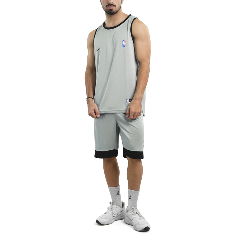 ست رکابی و شلوارک بسکتبالی ورزشی مردانه نایک مدل PY-Dri Fit-4H0853 طوسی