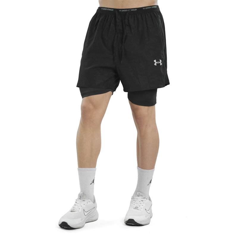 شلوارک کشاله دار ورزشی مردانه آندر آرمور مدل Heat Gear-2334 چریکی مشکی