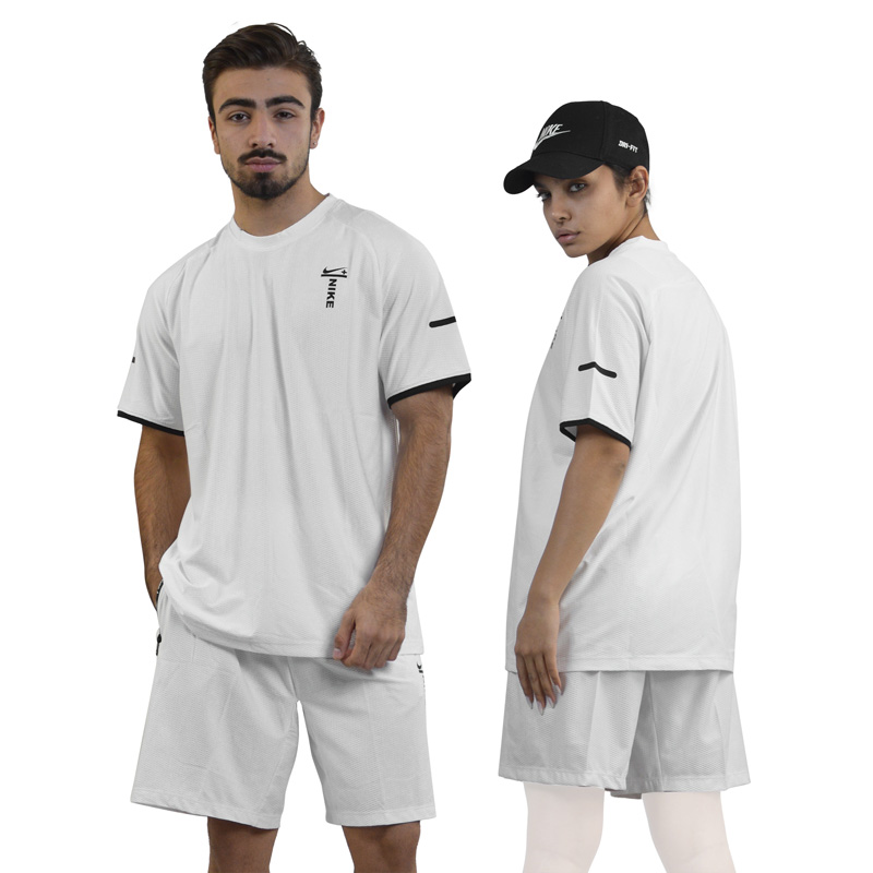 ست تیشرت و شلوارک اسپرت نایک مدل DS-4H0828 سفید