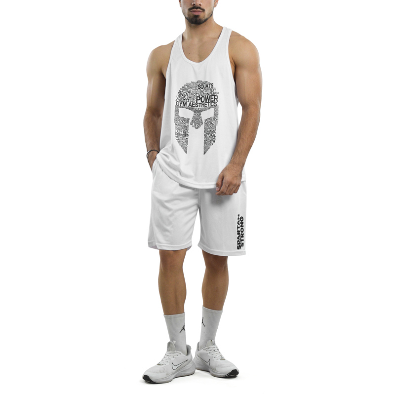 ست رکابی و شلوارک ورزشی مردانه  گلادیاتور پاور مدل PY-4C0443 سفید