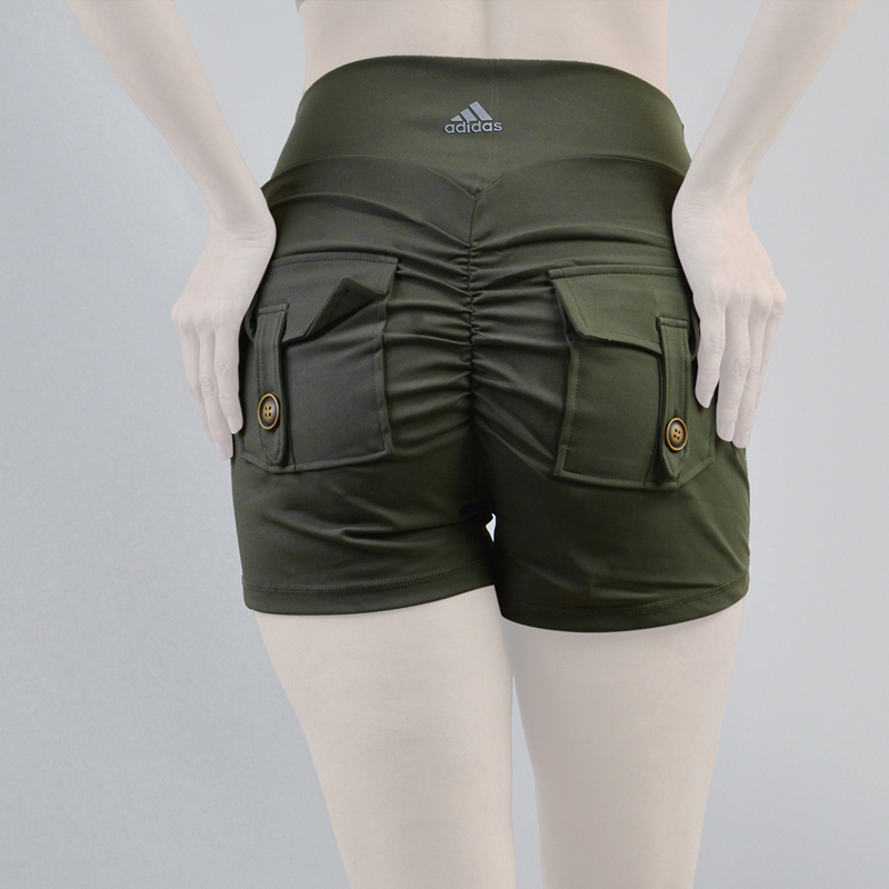 شورتک کارگو ورزشی زنانه آدیداس مدل A-3115 یشمی (3)