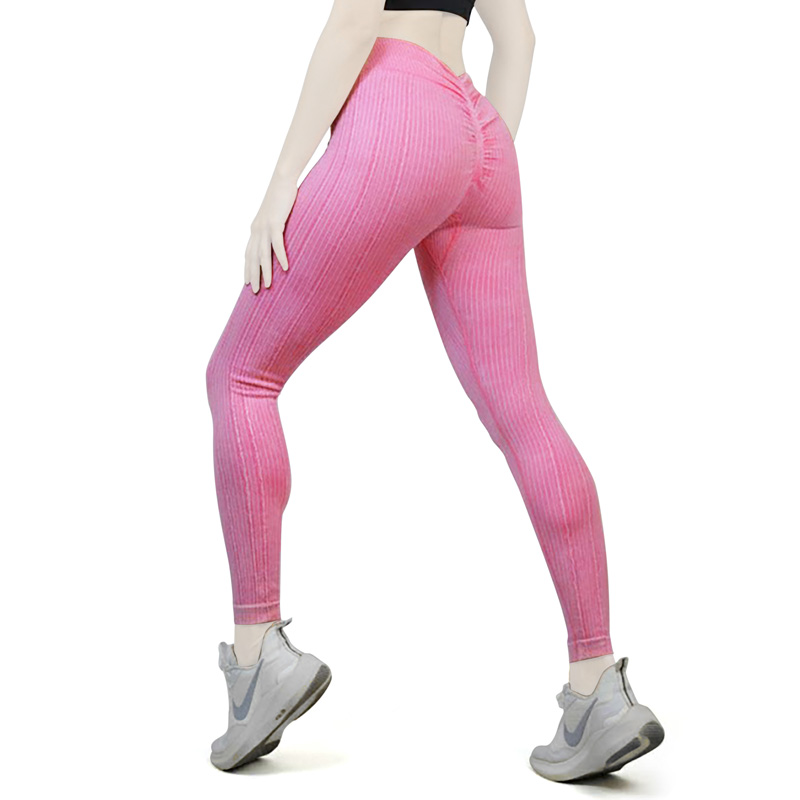 لگ سیملس ورزشی زنانه سنگشور کبریتی کمر هفتی مدل 4H0268 صورتی