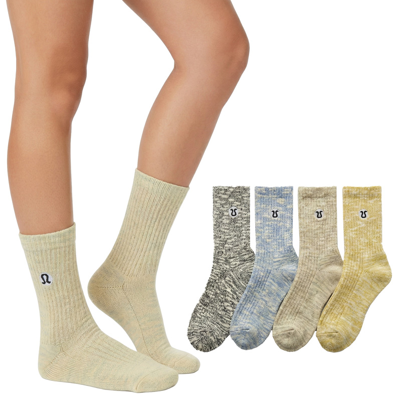 جوراب نیم ساق ورزشی زنانه لولولمون مدل 17640 بسته 4 عددی