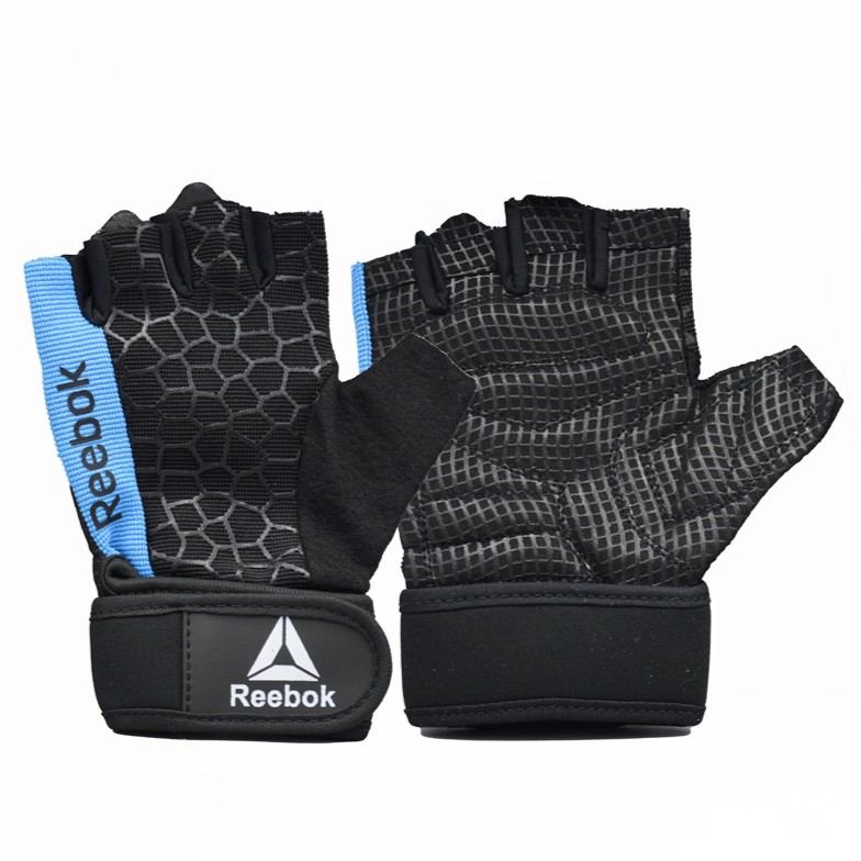 دستکش بدنسازی زنانه ریباک مدل AZS-404H1276 آبی روشن