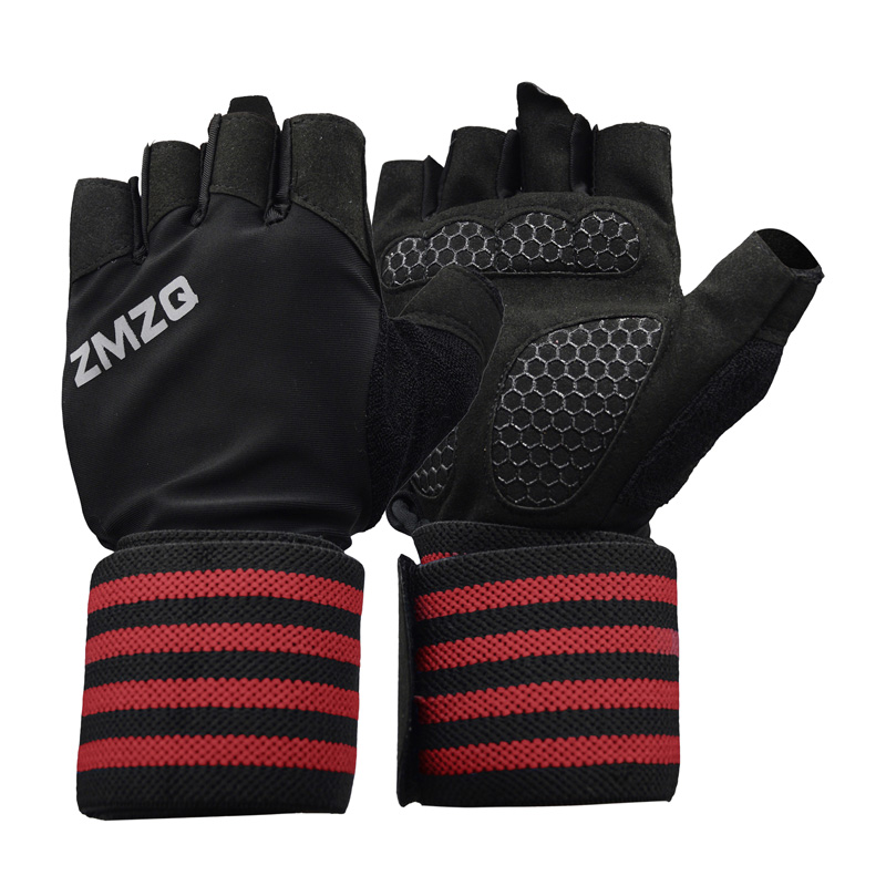 دستکش و مچبند بدنسازی زنانه زد ام زد کیو مدل ZMZQ-404K1208 قرمز