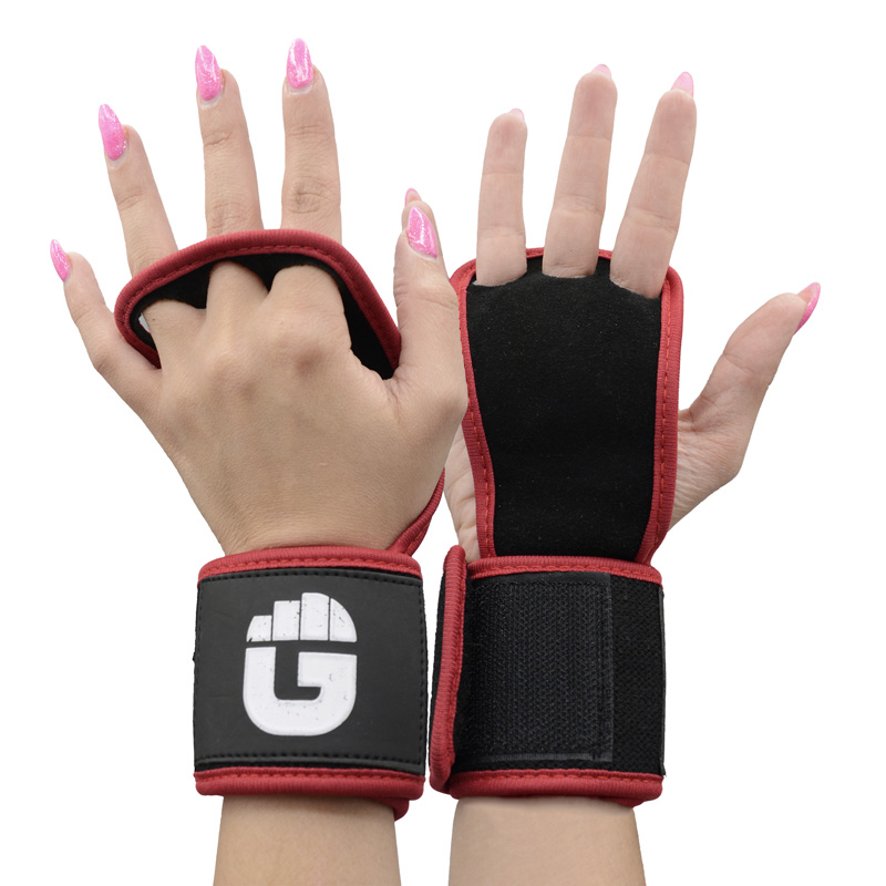 دستکش و محافظ کف دست بدنسازی جی مدل 404K1406 مشکی بسته دو عددی