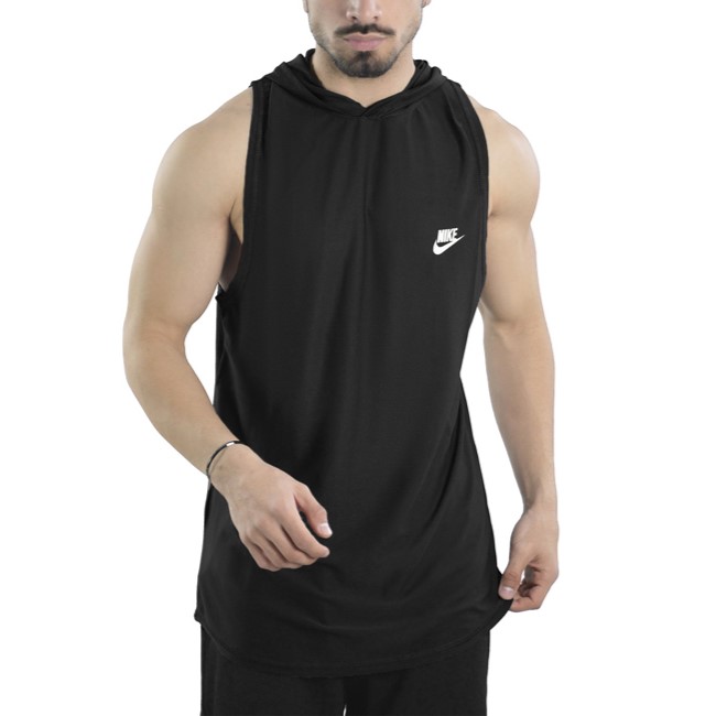 رکابی کلاهدار ورزشی مردانه نایک مدل VHD-Dri Fit-4K1003 مشکی