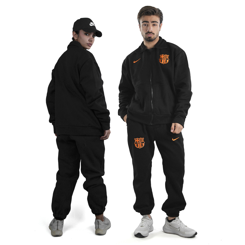 ست سویشرت و شلوار گرمکن اسپرت بارسلونا مدل DRY-Nike-4K0973 مشکی
