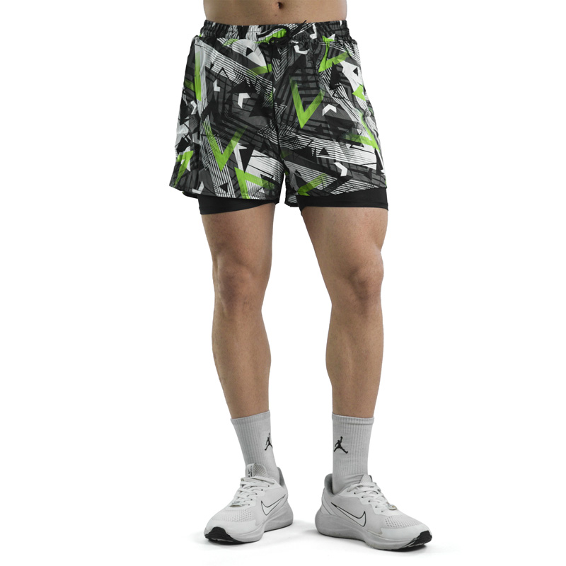 شلوارک کشاله دار ورزشی مردانه مدل 4K1103 سبز