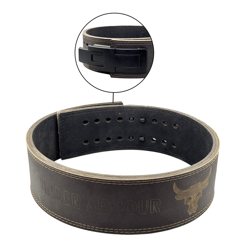 کمربند سوپر پاورلیفتینگ و بدنسازی آندر آرمور مدل ELM-404K1276 اهرمی قهوه ای روشن