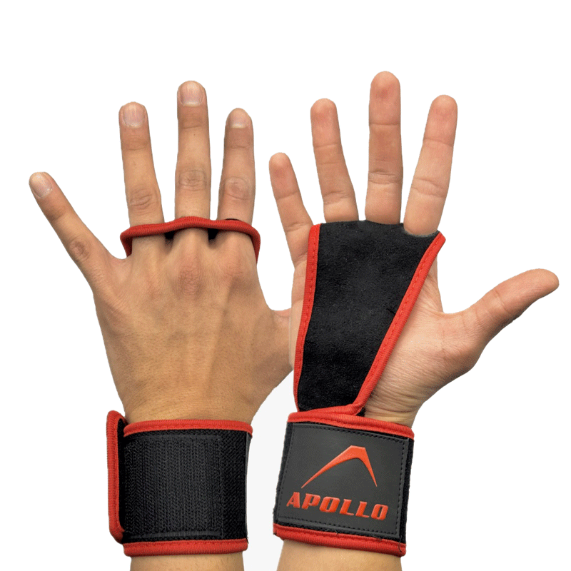 دستکش و محافظ کف دست بدنسازی آپولو مدل 404L1486 مشکی بسته دو عددی
