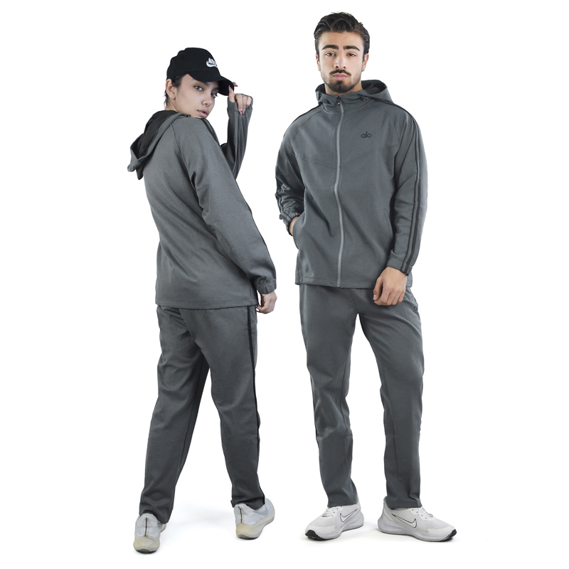 ست سویشرت و شلوار گرمکن اسپرت الو مدل 17006 طوسی